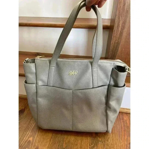 Freshly Picked Vegan Leather Water Resistant Classic Carryall in Stone - Picture 2 of 11